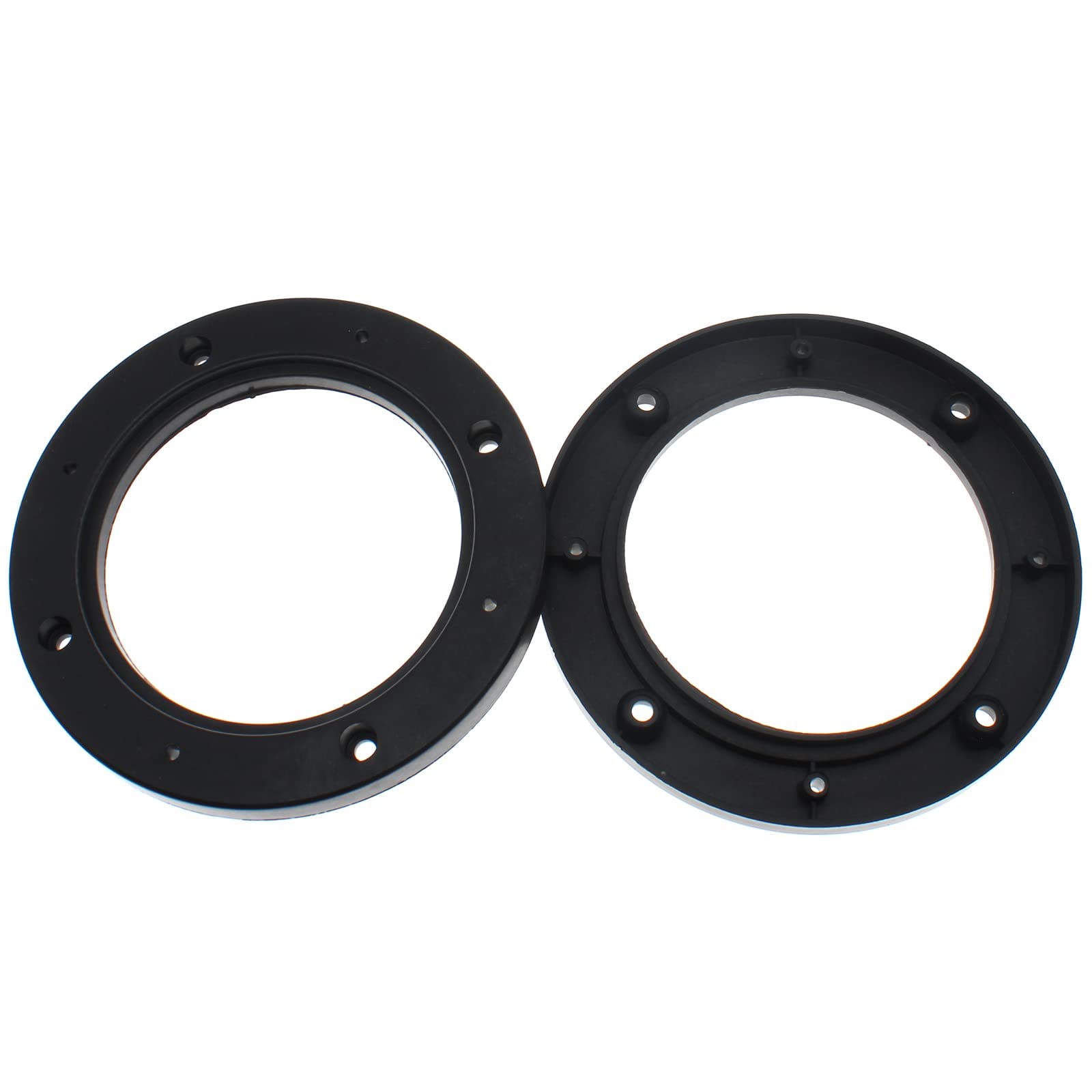 Fdxgyh 2 Pcs 6.5 Inch Auto Car Universal Fit Abs Speaker Spacers Car Stereo Speaker Spacer Adaptor Ring Mounting Bracket (Black)